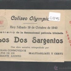 Cine: LOS DOS SARGENTOS - DOBLE - COLISEO OLYMPIA - (C-2145). Lote 49214707