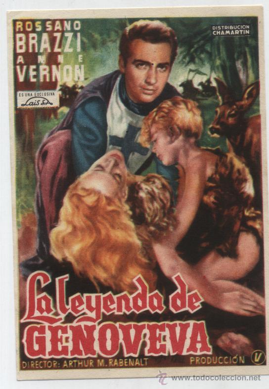  Foglietti di film di film antichi di cinema: La Leyenda de Genoveva. Sencillo de Lais.