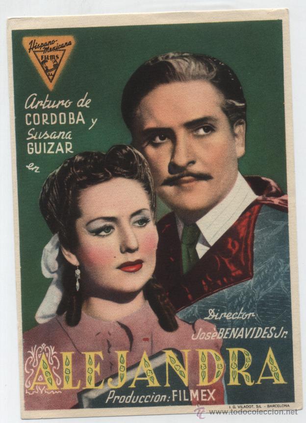  Foglietti di film di film antichi di cinema: Alejandra. Sencillo de Hispano Mexicana.