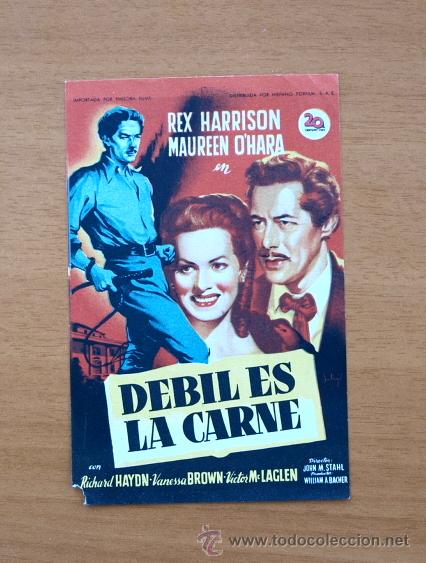 Cine: Debil es la carne - Rex Harrison, Maureen O&acute;Hara - Solig&oacute;