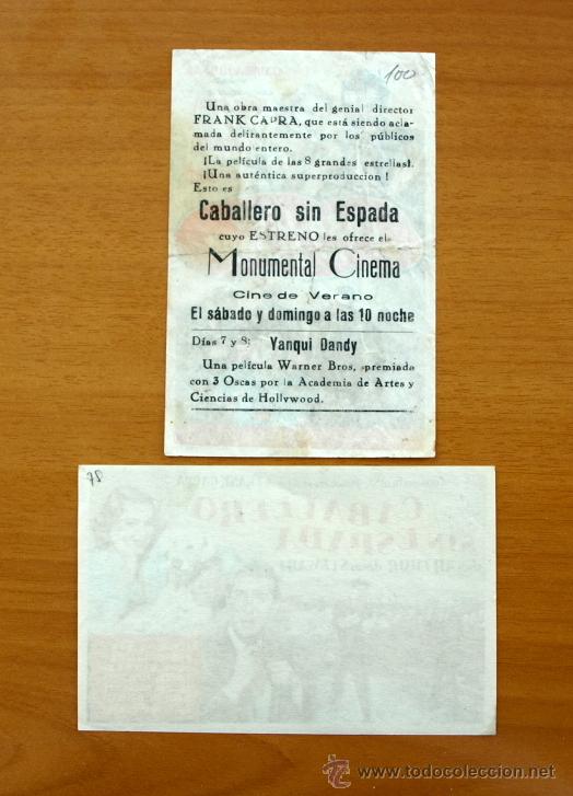 Cine: Caballero sin espada - 2 programas diferentes - Con publicidad - Foto 2