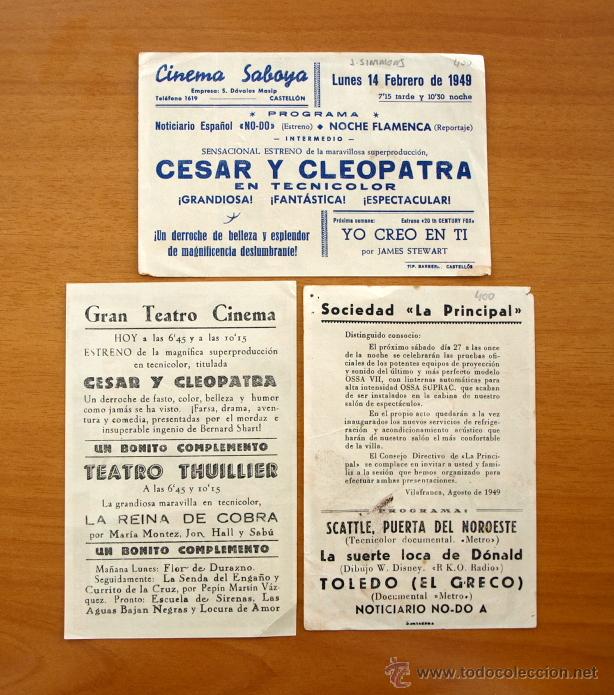 Cine: C&eacute;sar y Cleopatra - 3 programas diferentes - Con publicidad - Foto 2
