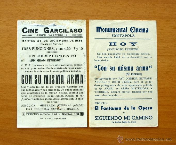Cine: Con su misma arma - 2 programas diferentes - Con publicidad - Foto 2