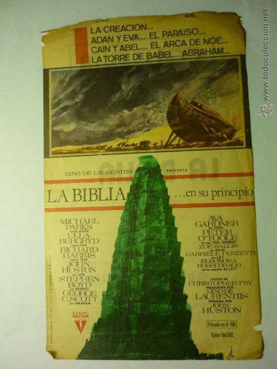 Cine: PROGRAMA LA BIBLIA .- AVA GARDNER .-PUBLICIDAD - Foto 1