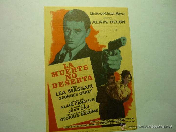 Cine: PROGRAMA LA MUERTE NO DESERTA-ALAIN DELON -PUBLICIDAD - Foto 1
