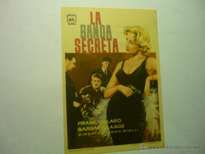 Cine: programa la banda secreta-frank villard -publicidad - Foto 1