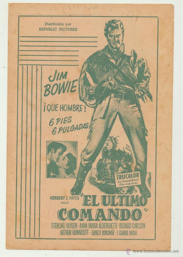 Cine: El &uacute;ltimo comando. Doble de Republic Pintures. Oriente - Foto 1