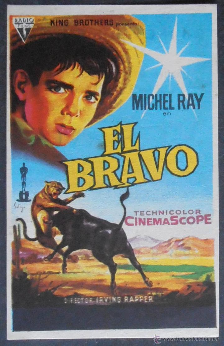 Cine: EL BRAVO,FOLLETO DE MANO (5667),SOLIGO,CONSERVACION,VER FOTOS