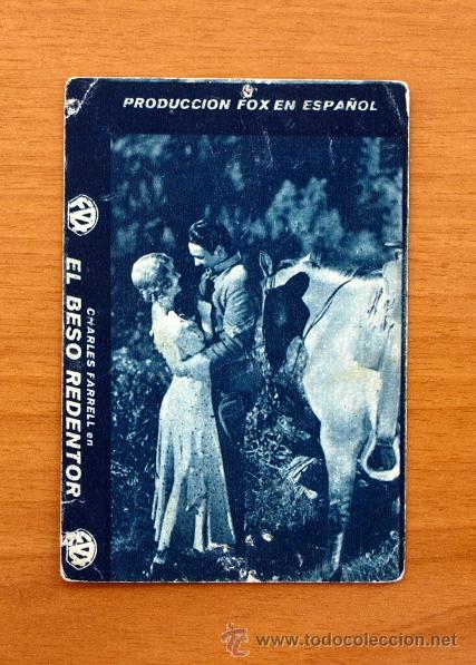  Flyers Publicitaires de films Anciens: El beso redentor - Charles Farrell, Joan Bennett - Publicidad Teatro Principal - Hellin