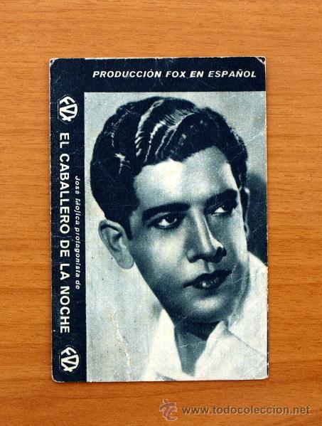  Flyers Publicitaires de films Anciens: El caballero de la noche - Jose Mojica, Mona Maris - Publicidad Teatro Giner