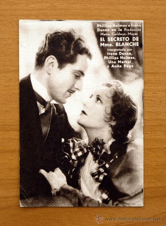 Cinema: El secreto de madame Blanche - Irene Dunne - Publicidad Cinema Ateneu Arenyenc - Erenys de Mar