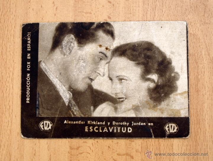 Cinema: Esclavitud - Dorothy Jordan - Publicidad Teatro Ideal - Tabernes