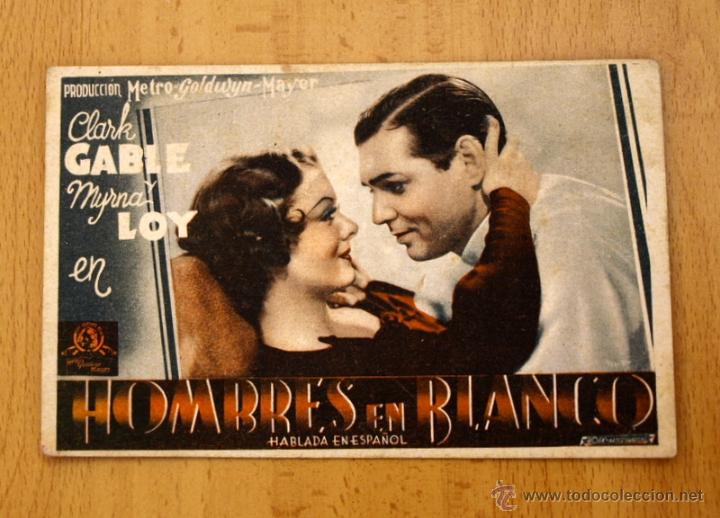 Kino: Hombres en blanco - Clark Gable, Myrna Loy - Publicidad Teatre Monumental Cinema