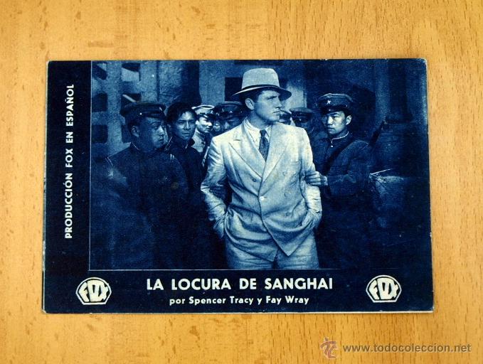 Cine: La locura de Sanghai - Spencer Tracy, Fay Wray - Publicidad Cinema sala Merc&eacute; - Arenys de Mar