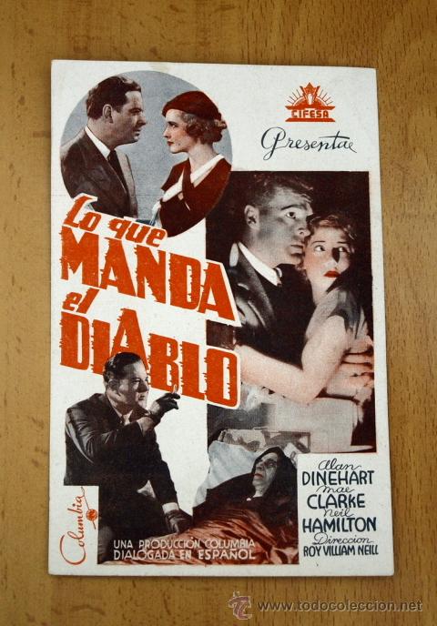 Cine: Lo que manda el diablo - Alan Dinehart, Mae Clarke - Foto 1