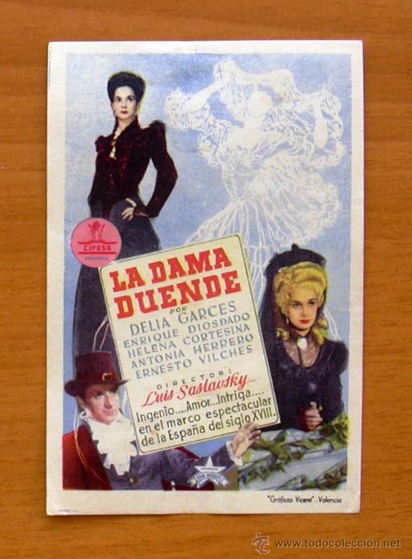  Foglietti di film di film antichi di cinema: La dama duende - Pelicula de 1945 interpretada por Delia Garc&eacute;s y Enrique Diosdado