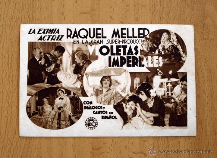 Cinema: Violetas imperiales - Raquel Meller - Pelicula de 1932 - Publicidad Cine Volga