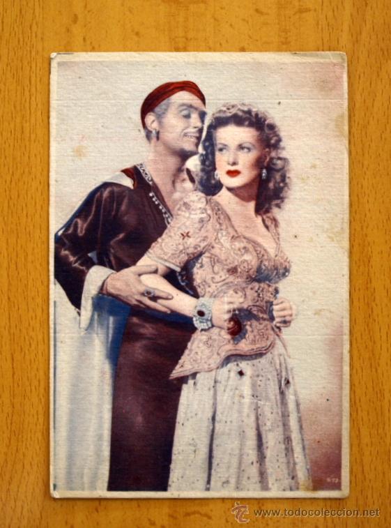  Flyers Publicitaires de films Anciens: Simbad el marino - Douglas Fairbanks, Maureen O'hara - Tarjeta Postal