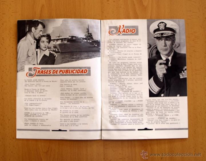 Cine: Puente de mando - Gary Cooper - un programa, dos postales, mas una guia - Foto 5
