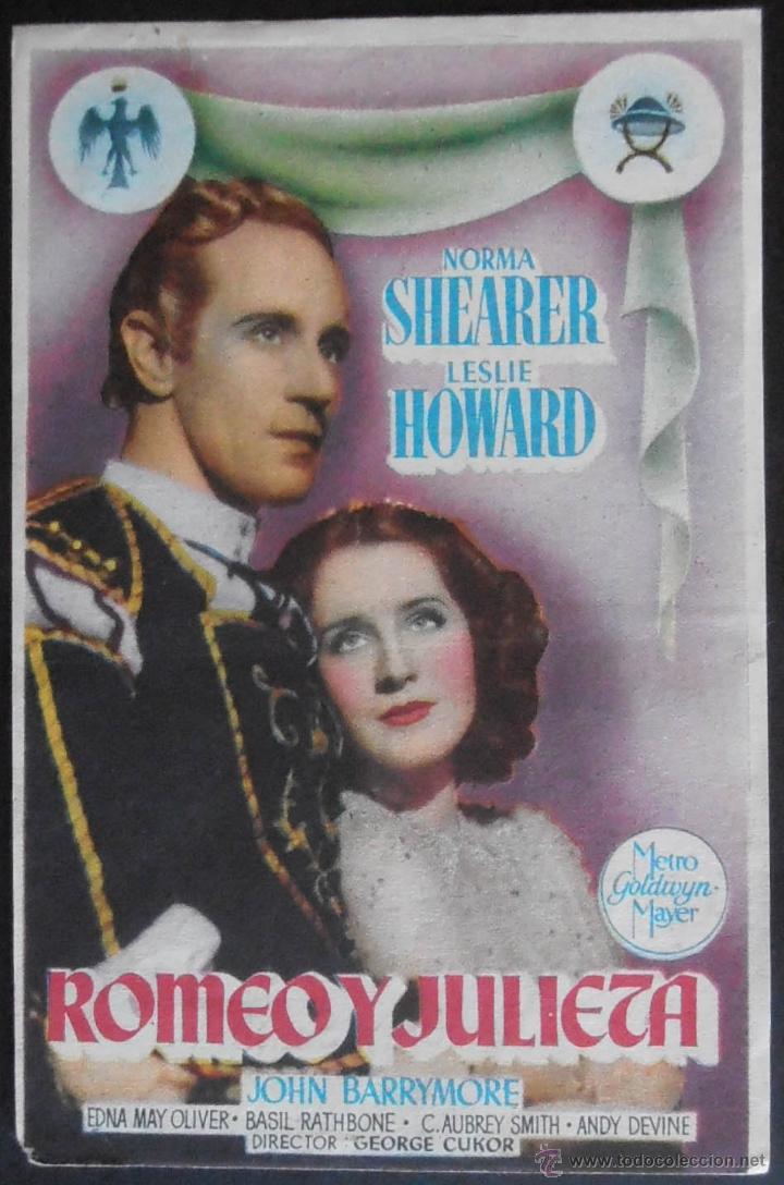 Cine: ROMEO Y JULIETA,FOLLETO DE MANO (5680),CONSERVACION,VER FOTOS