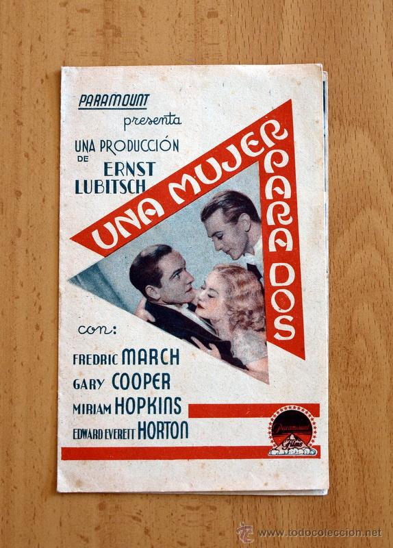 Cine: Una mujer para dos - Gary Cooper, Fredric March, Miriam Hopkins