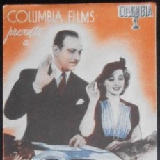  Foglietti di film di film antichi di cinema: UN HOMBRE INVEROSIMIL,FOLLETO DE MANO DOBLE (5727),CONSERVACION,VER FOTOS. Lote 49411356