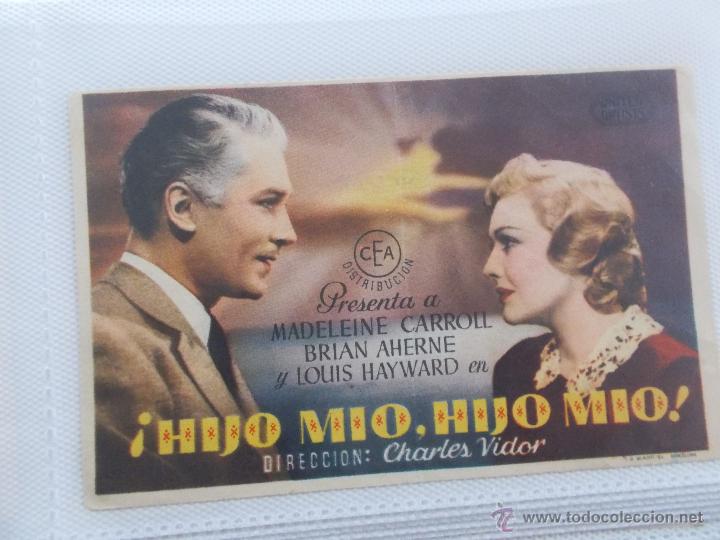 Cinema: HIJO MIO HIJO MIO  SENCILLO  SIN PUBLICIDAD.