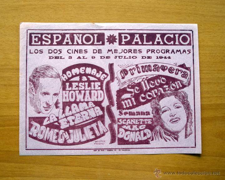Cine: La llama eterna - Romeo y Julieta - Se llevo mi coraz&oacute;n