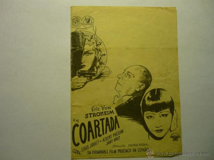 Cine: PROGRAMA COARTADA - ERIC VON STROHEIM- PUBLICIDAD - Foto 1
