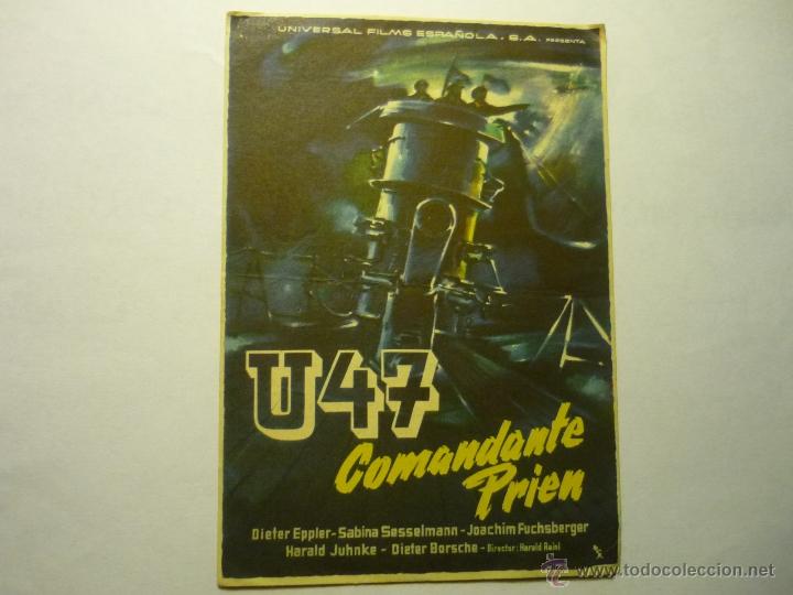 Cine: PROGRAMA U 47 COMANDANTE PRIEN .-PUBLICIDAD - Foto 1