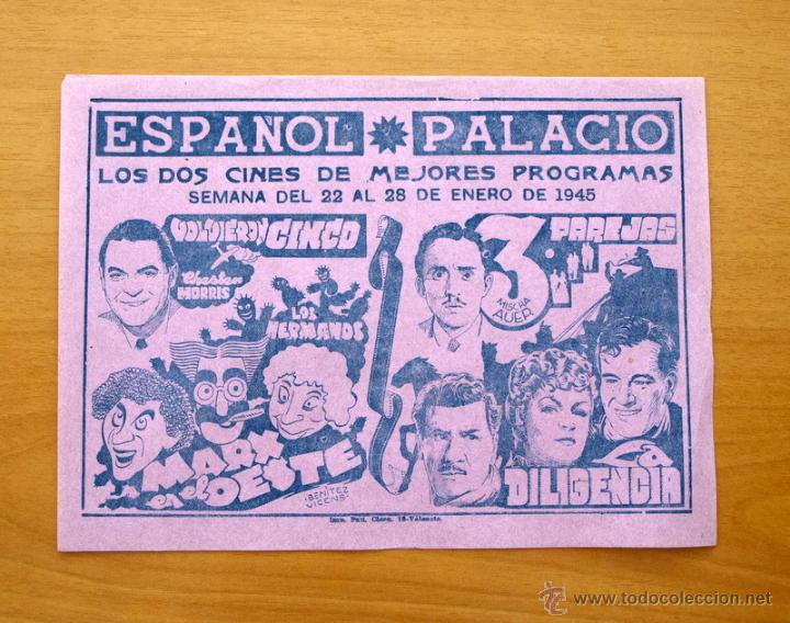 Cine: Los hermanos Marx en el Oeste - Volvier&oacute;n  cinco - 3 parejas - La Diligencia