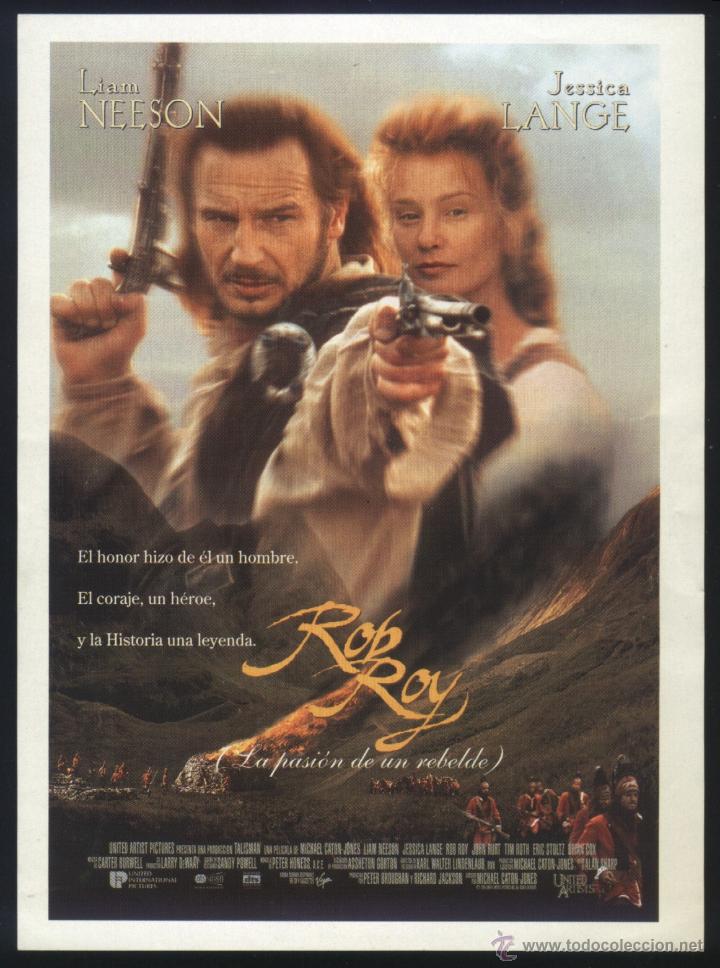 Cine: Q-05329- ROB ROY (LA PASI&Oacute;N DE UN REBELDE) Liam Neeson - Jessica Lange - Tim Roth - John Hurt