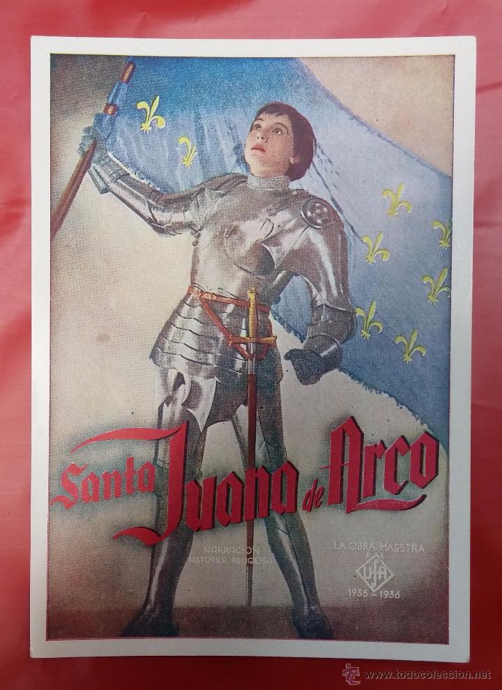 Cine: 1936 SANTA JUANA DE ARCO - PROGRAMA DE CINE - UFA TARJETA - Foto 1