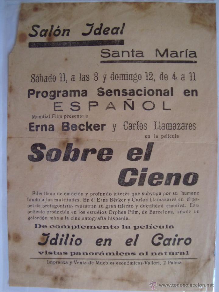 Cine: SALON IDEAL. SANTA MARIA. MALLORCA. PROGRAMA CINE. - Foto 1