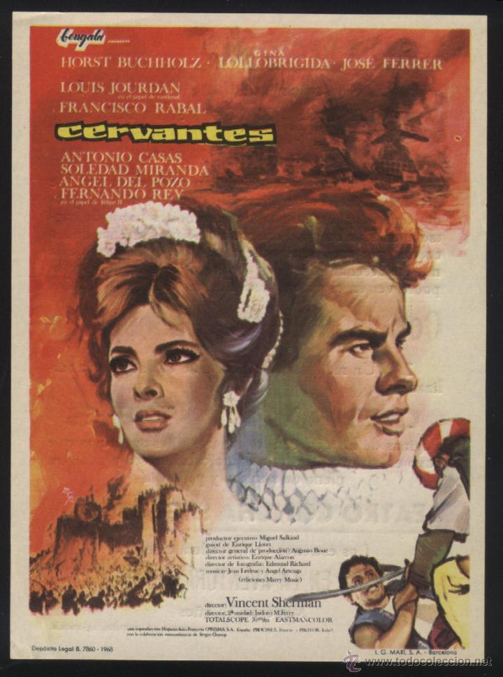 Kino: P-5342- CERVANTES (TEATRO REGIO - YECLA) Francisco Rabal - Gina Lollobrigida - Jos&eacute; Ferrer