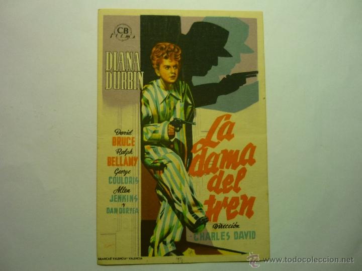 Cine: PROGRAMA LA DAMA DEL TREN- DIANA DURBIN -PUBLICIDAD - Foto 1