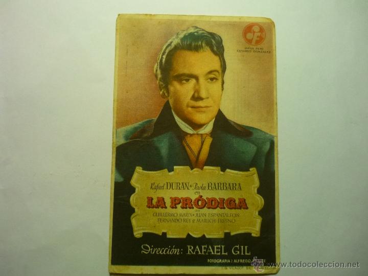Cine: PROGRAMA LA PRODIGA.- RAFAEL DURAN- publicidad - Foto 1