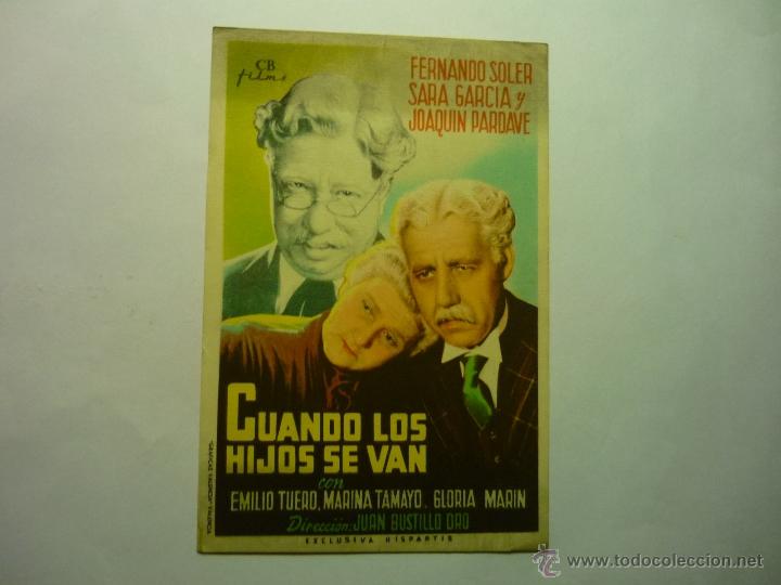 Cine: PROGRAMA CUANDO LOS HIJOS SE VAN .-cine olimpia-amposta