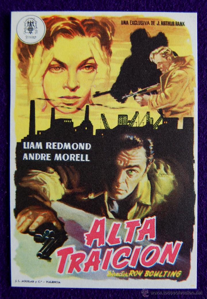 Cine: PROGRAMA DE CINE DE MANO. ORIGINAL. ALTA TRAICION. LIAM REDMOND. ANDRE MORELL. - Foto 1