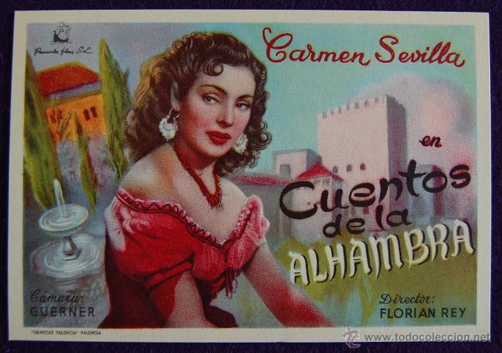 Cine: PROGRAMA DE CINE DE MANO ORIGINAL. CUENTOS DE LA ALHAMBRA. CARMEN SEVILLA. - Foto 1
