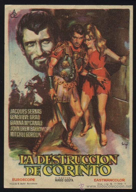 Cine: P-5377- LA DESTRUCCI&Oacute;N DE CORINTO (SOLIG&Oacute;) (COLISEUM GARCILASO - TORRELAVEGA) Jacques Sernas