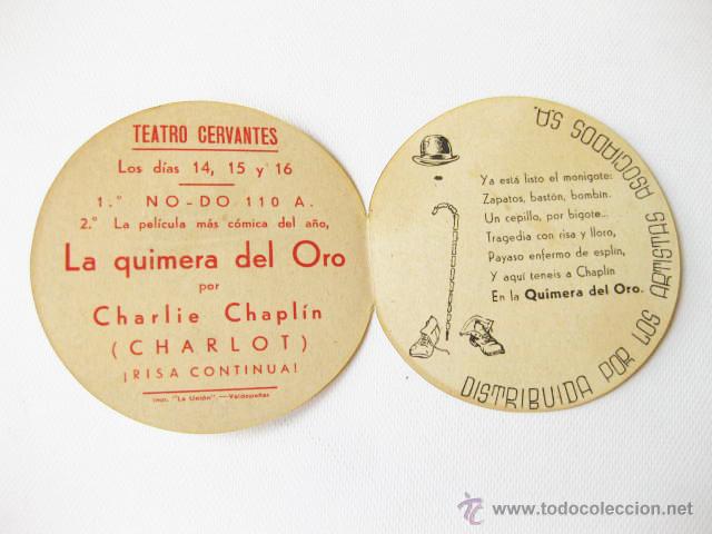 Cine: Charles Chaplin. La quimera del Oro. Troquelado. - Foto 2
