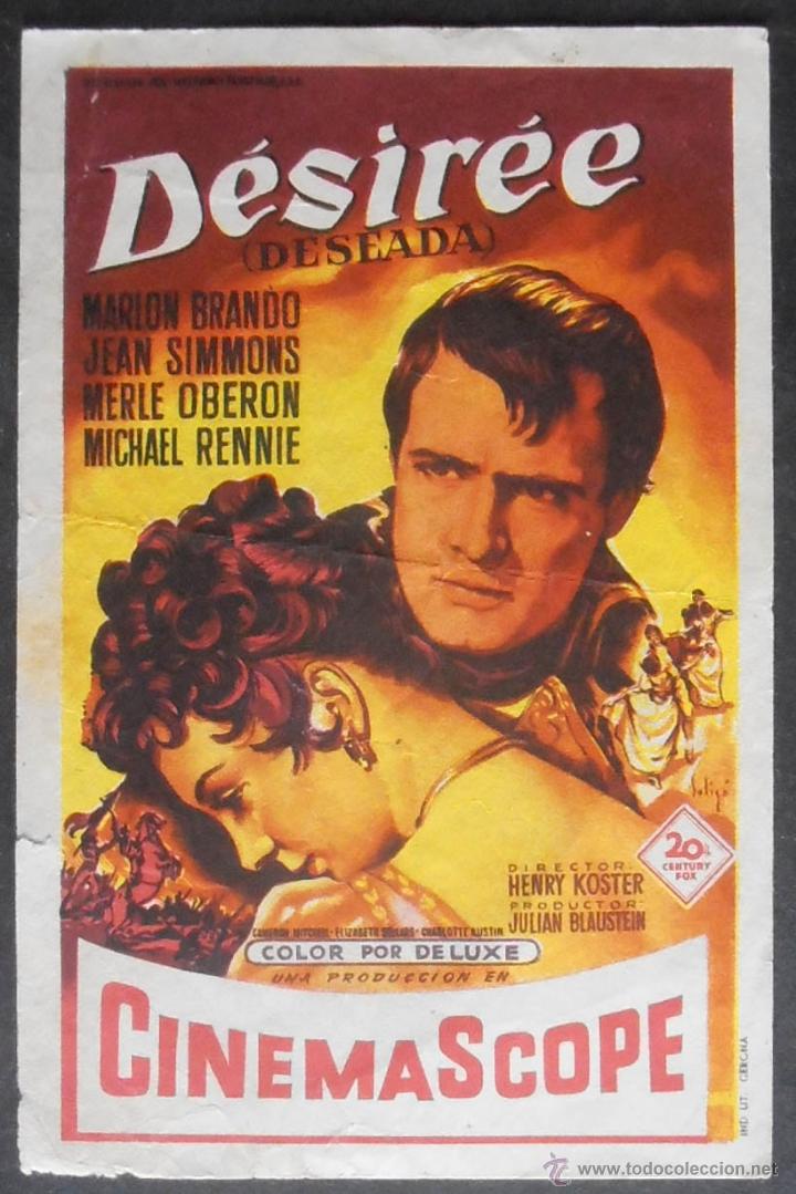 Cine: DESIREE,FOLLETO DE MANO, (7073),SOLIGO,CONSERVACION,VER FOTOS