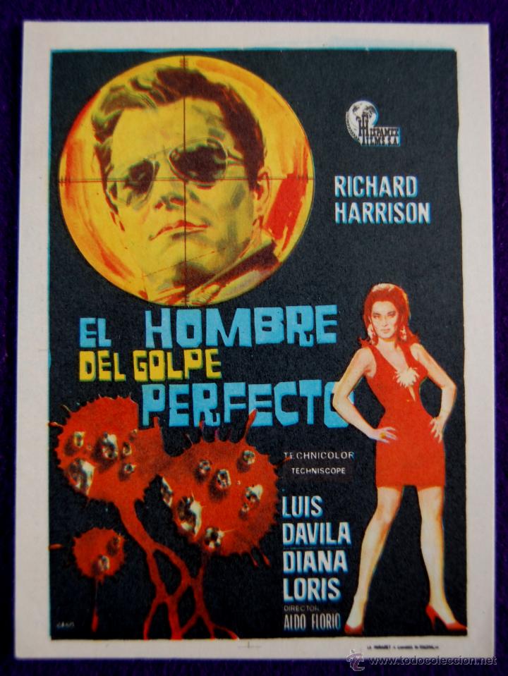 Cine: PROGRAMA DE CINE DE MANO ORIGINAL. EL HOMBRE DEL GOLPE PERFECTO. CINE ROXY. - Foto 1