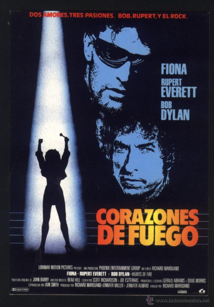 Cine: Q-05408- CORAZONES DE FUEGO (Hearts of Fire) Fiona Flanagan - Rupert Everett - Bob Dylan