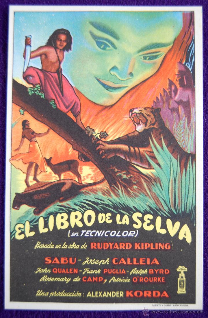 Cine: PROGRAMA DE CINE DE MANO ORIGINAL. EL LIBRO DE LA SELVA. - Foto 2