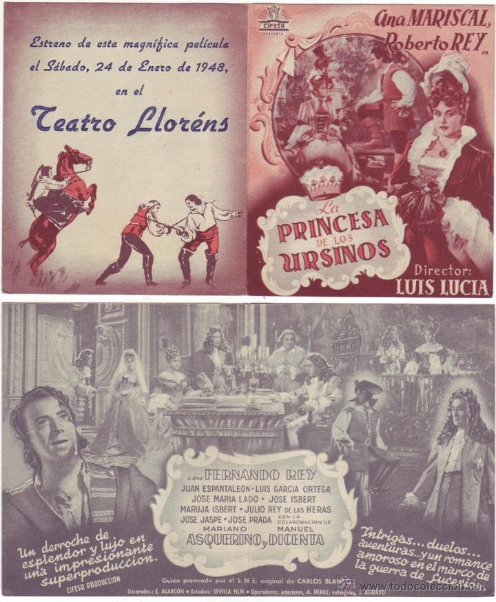 Cine: PROGRAMA DE CINE DOBLE.- LA PRINCESA DE LOS URSINOS. - Foto 1