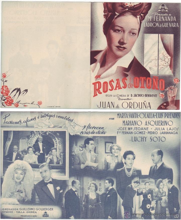 Cine: PROGRAMA DE CINE DOBLE.- ROSAS DE OTO&Ntilde;O. - Foto 1