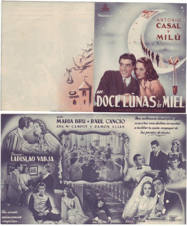 Cine: PROGRAMA DE CINE DOBLE.- DOCE LUNAS DE MIEL. - Foto 1