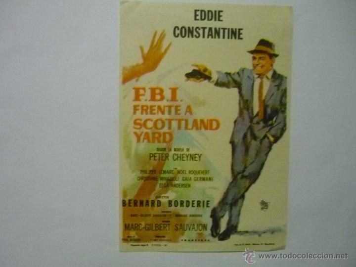 Cine: PROGRAMA F.B.I.FRENTE A SCOTTLAND YARD-EDDIE CONSTANTINE - Foto 1